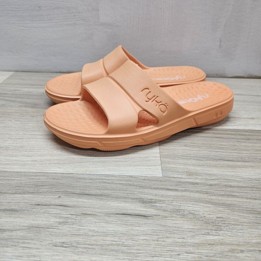 Ryka Re Zorb Lite Womens Orange Restore Slides Sandal Size 7 Lightweight Casual